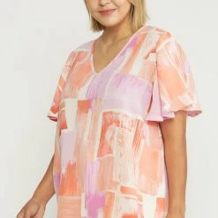 Purple Door Boutique Pretty In Pink Printed Top New Arrivals