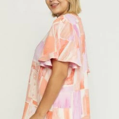 Purple Door Boutique Pretty In Pink Printed Top New Arrivals