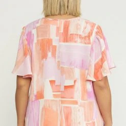 Purple Door Boutique Pretty In Pink Printed Top New Arrivals