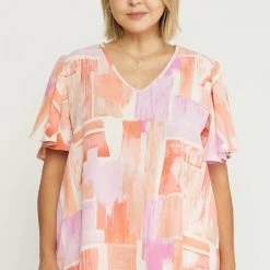 Purple Door Boutique Pretty In Pink Printed Top New Arrivals