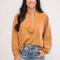 Purple Door Boutique Mustard Dolman Knit Top