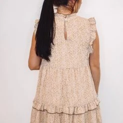 Purple Door Boutique Vintage Olive Tiered Babydoll Dress