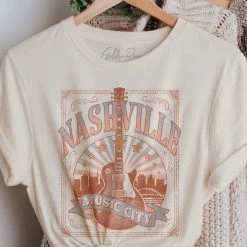 Purple Door Boutique Nashville Vintage White Graphic Tee