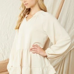 Purple Door Boutique New Arrivals Perfectly Yours Tiered Natural Top