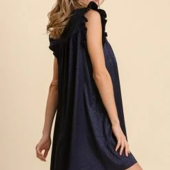 Purple Door Boutique Glam Time Navy Satin Dress New Arrivals