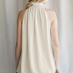 Purple Door Boutique New Arrivals Coastal Days Oatmeal Sleeveless Top