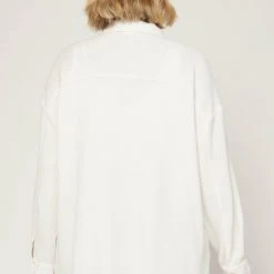 Purple Door Boutique Textured Charm Off White Shacket Ladies'