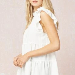 Purple Door Boutique Making Memories Off White Tiered Top