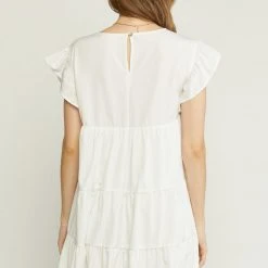 Purple Door Boutique Favored Off White Babydoll Dress