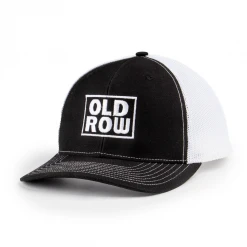 Hats Old Row Mesh Back Black Hat