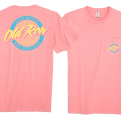 T-Shirts Old Row Circle Logo Pink T Shirt