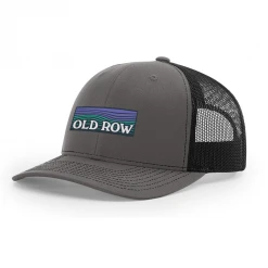 Old Row Waves Mesh Back Charcoal Hat