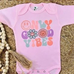 Purple Door Boutique Boutique Clothing Only Good Vibes Baby Onesie