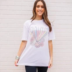 Purple Door Boutique Vintage White Dreamer Graphic Tee