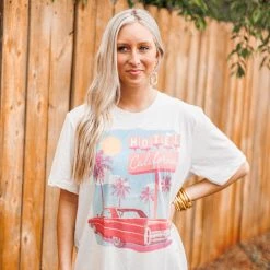 Purple Door Boutique New Arrivals Vintage White Hotel California Tee