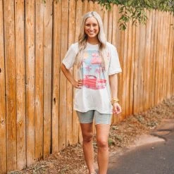 Purple Door Boutique New Arrivals Vintage White Hotel California Tee