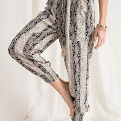 Purple Door Boutique My Own Paisley Print Jogger Pants