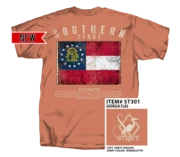 Southern Strut Georgia Flag Terracotta T Shirt T-Shirts