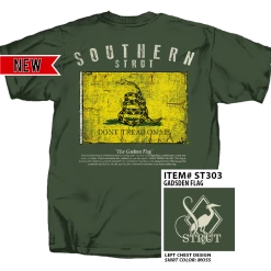 T-Shirts Southern Strut 'Gadsen Flag' Short Sleeve - Moss