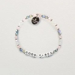 Little Words Project 'Good Vibes' Bracelet - Crystal Silver Collection With Silver Letters