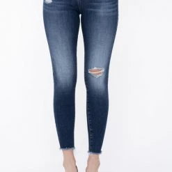 Purple Door Boutique 'Basic Babe' Distressed Denim - Dark Wash
