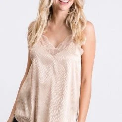 Purple Door Boutique Layered Love Taupe Cami Top Summer SALE