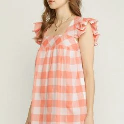 Purple Door Boutique Summer SALE Spring Sunsets Peach Babydoll Dress