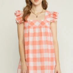 Purple Door Boutique Summer SALE Spring Sunsets Peach Babydoll Dress