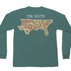 Peach State Pride Map Of The South Emerald T Shirt