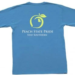 Peach State Pride Classic Stay Southern Marina Blue T Shirt T-Shirts