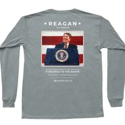 Peach State Pride Ronald Reagan Grey T Shirt T-Shirts