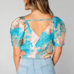 Buddy Love Felicity Puff Sleeve Bodysuit Petunia