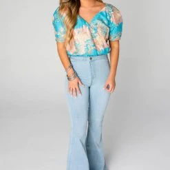 Buddy Love Felicity Puff Sleeve Bodysuit Petunia