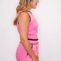 Purple Door Boutique New Arrivals Fairytale Wish Pink Linen Shorts