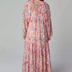 Buddy Love Greta Long Sleeve Maxi Dress Flower Patch