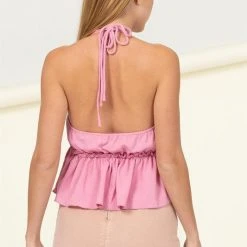 Purple Door Boutique Ruffled Bliss Pink Cami Top Summer SALE