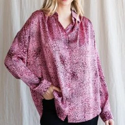 Purple Door Boutique Loving Leopard Print Pink Top