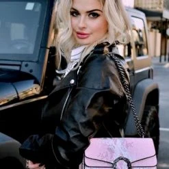 Purple Door Boutique Accessories/Gifts Pink Snake Print Purse