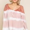 Purple Door Boutique Curvy Girl Wild Strawberry Stripe Top Ladies'
