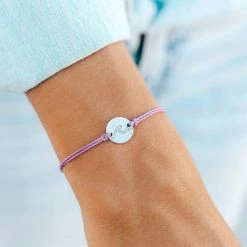 Pura Vida Pave Wave Coin Charm Bracelet Lavender
