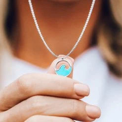 Pura Vida Stone Wave Necklace Silver