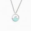 Pura Vida Stone Wave Necklace Silver