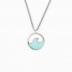 Pura Vida Stone Wave Necklace Silver