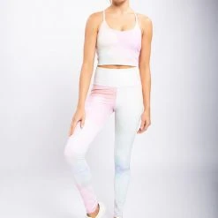 Mono B Athleisure Ladies' Mono B Rainbow Cloud Leggings