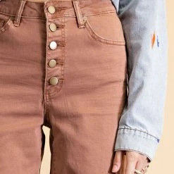 Purple Door Boutique Fashionista Red Bean Twill Pants