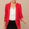 Purple Door Boutique Small Town Charm Red Blazer