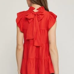 Purple Door Boutique Making Memories Red Tiered Top New Arrivals