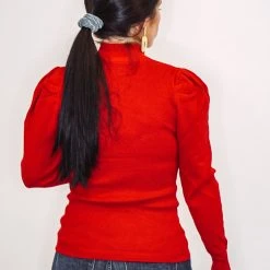 Purple Door Boutique Merry Season Red Knit Sweater Ladies'