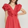 Purple Door Boutique New Arrivals Stolen Hearts Red Ruffled Dress