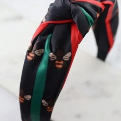 Purple Door Boutique Bee Stripe Black Headband